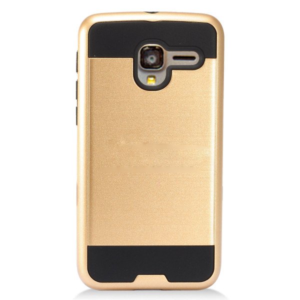 Wholesale Alcatel Stellar Tru 5065N Iron Shield Hybrid Case (Champagne Gold)